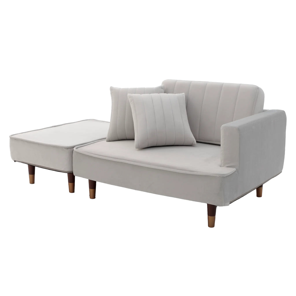 コンパクトカウチソファ 2人掛け「NAP」 ベロアスタイル — 【セルタン