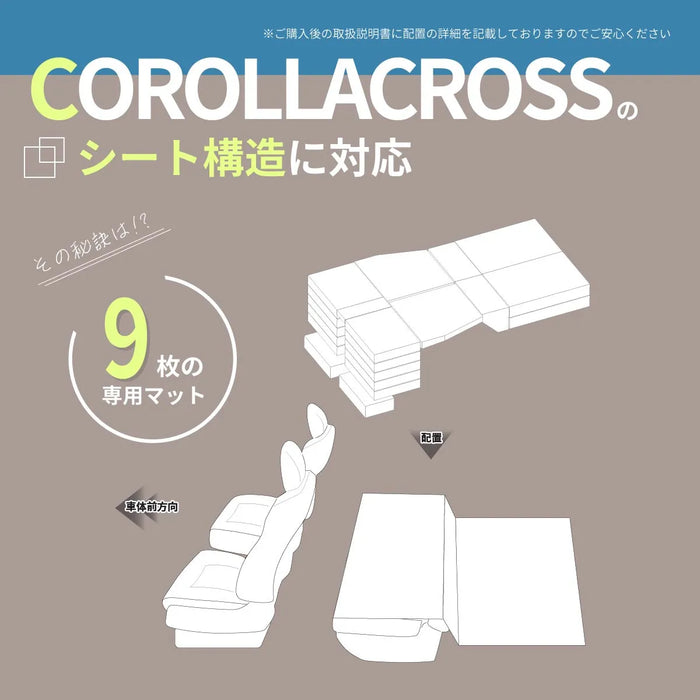 TOYOTA カローラクロス SVG11/13/15/16 ZSG10 MXGA10 デッキボード下段仕様専用 フラットマット 車中泊マット 【全席用】 NOMAD BASE