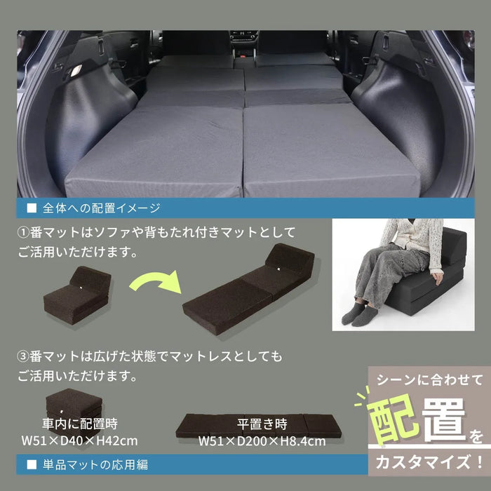 TOYOTA カローラクロス SVG11/13/15/16 ZSG10 MXGA10 デッキボード下段仕様専用 フラットマット 車中泊マット 【全席用】 NOMAD BASE