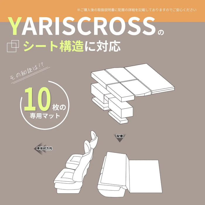 TOYOTA YARISCROSS ヤリスクロス MXPJ10/15 MXPB10/15 デッキボード上段仕様専用 フラットマット 車中泊マット 【全席用】 NOMAD BASE