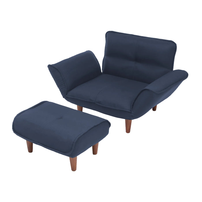 デニム調　インディゴブルー