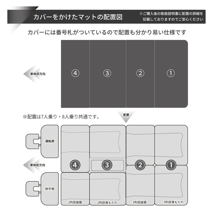 VOXY80系 トヨタ 車中泊フラットマット専用カバー【単品】