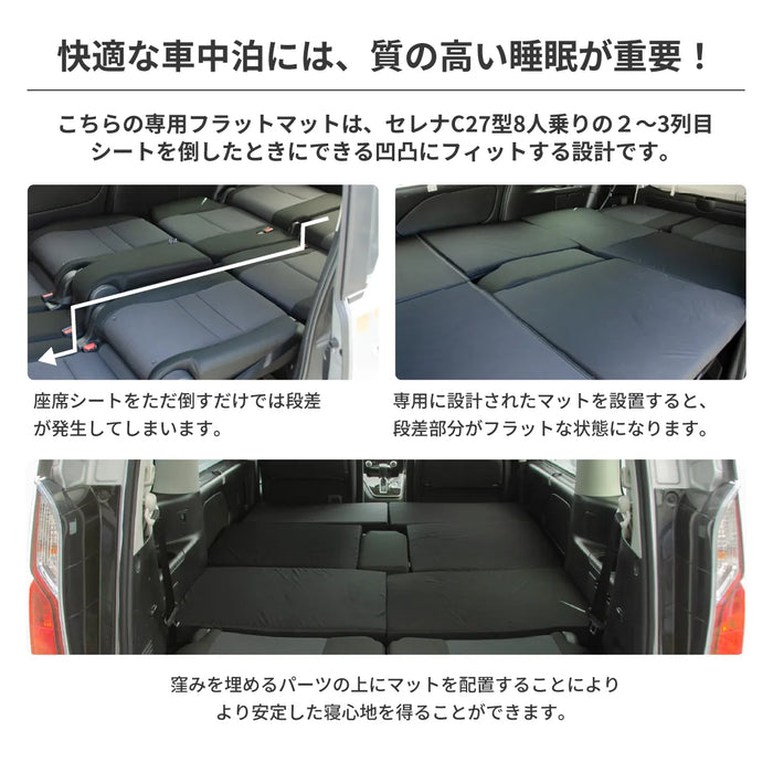 セレナ 日産 C27専用 車中泊フラットマットレス【8人乗り】 NOMAD BASE