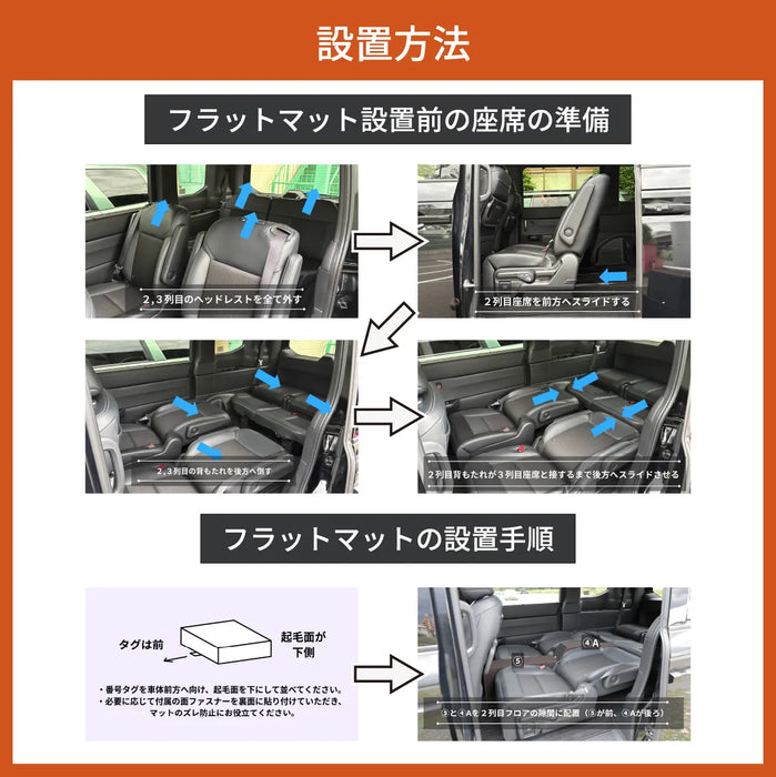 ステップワゴン 車中泊 フラットマット【全席用】 RP6/7/8 7人乗り用 ホンダ NOMAD BASE【当日発送】