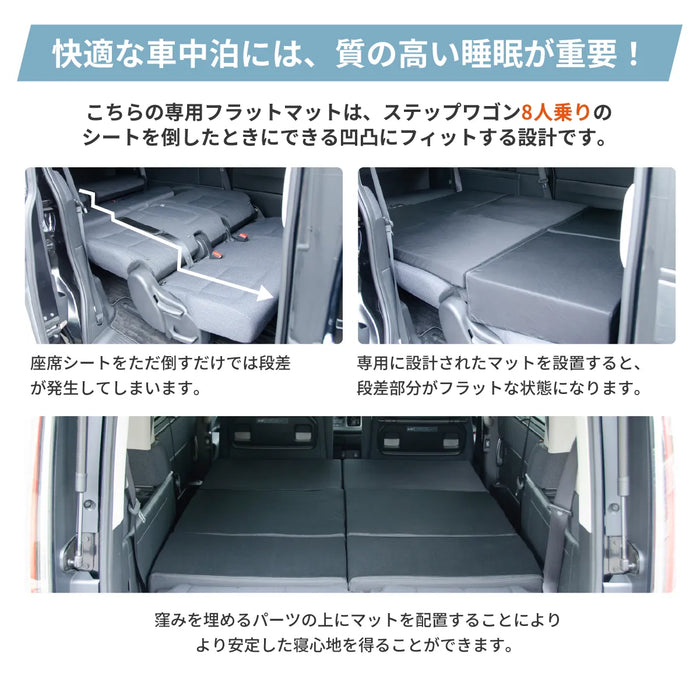 ステップワゴン HONDA RP6.7.8型専用 車中泊フラットマットレス【8人乗り】 NOMAD BASE