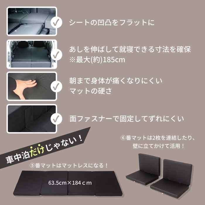 TOYOTA SIENTA シエンタ 3代目 MXPC10G MXPL10G MXPL15G 7人乗り専用 フラットマット 車中泊マット 【全席用】 NOMAD BASE