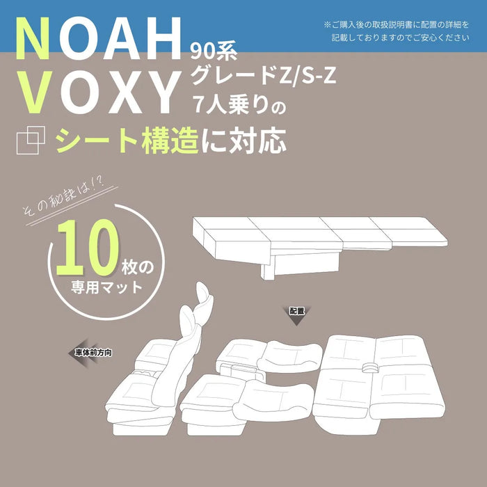 車中泊 ノア ヴォクシー フラットマット【全席用】 90系 グレードZ/S-Z  7人乗り トヨタ NOMAD BASE