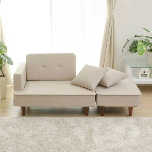 コンパクトカウチソファ 2人掛け「NAP」右肘タイプ【当日発送】