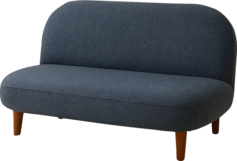 デニム調インディゴブルー