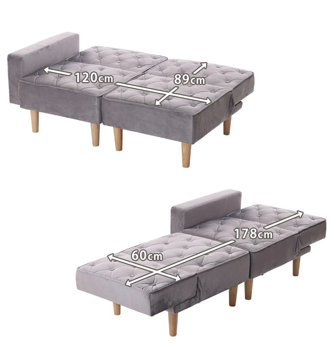 コンパクトリクライニングソファ ベロアスタイル