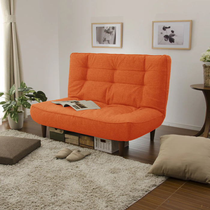 美品*オレンジ色LULUハイバックファブリックソファ ハイバックソファ 美品*オレンジ色LULUハイバックファブリックソファ ハイバックソファ