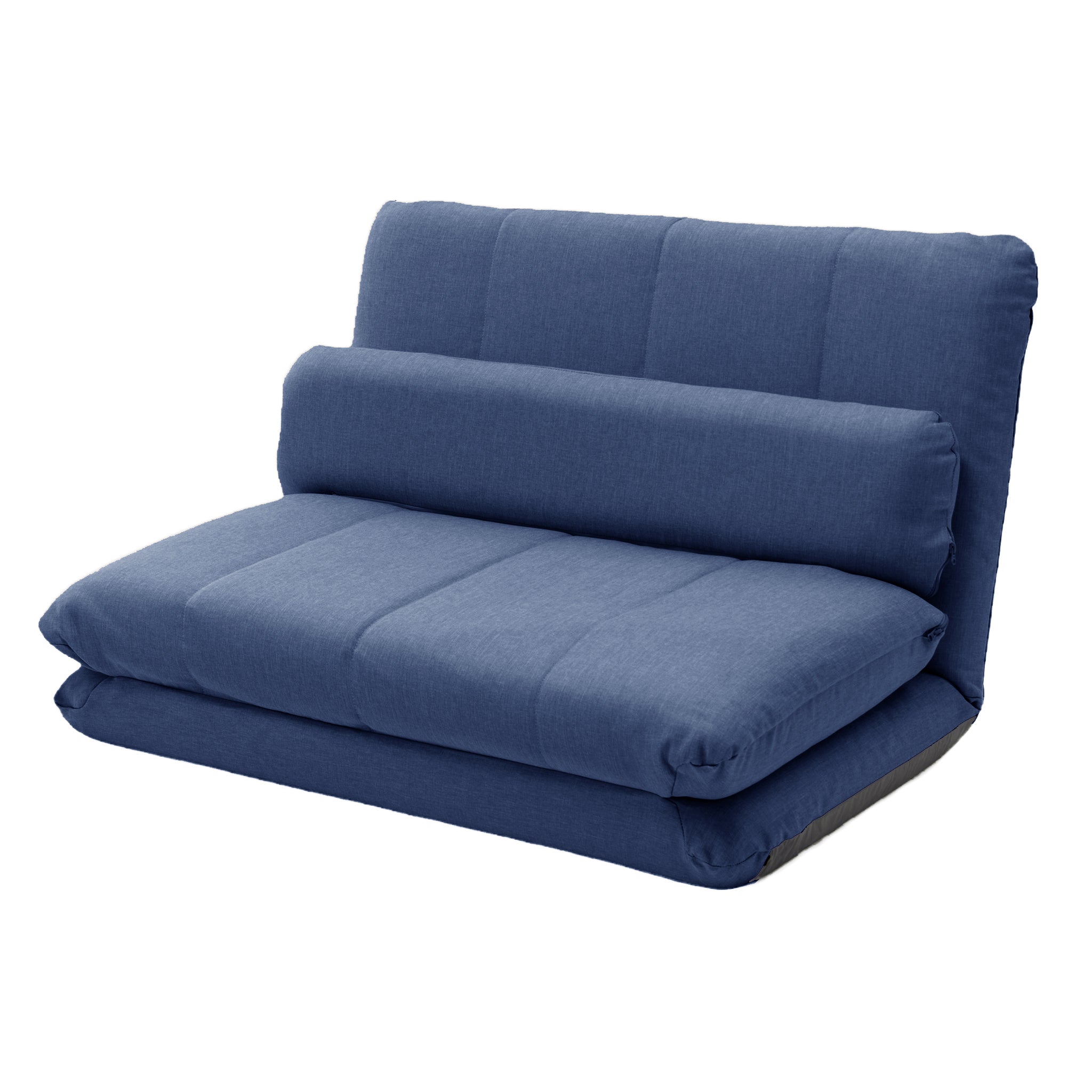 ソファベッド ブルー リクライニング可能 No.1162○ ※現金、クレジット