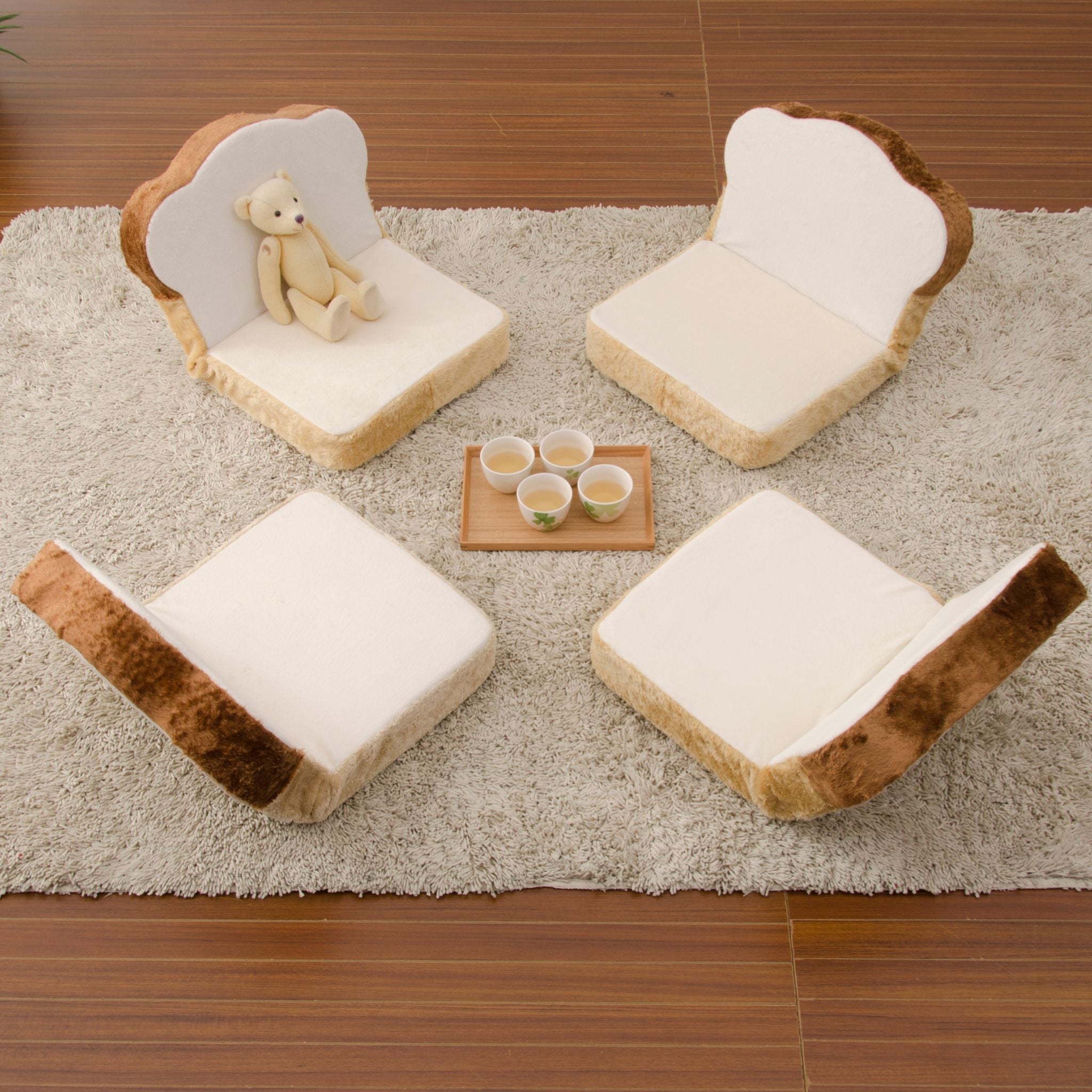 食パン座椅子「ぷちパン」4枚セット — 【セルタン 公式】